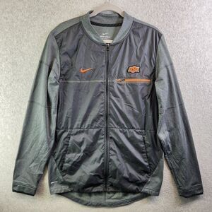 OSU Cowboys Jacket Mens S Gray Nike Shield College Football Rain Windbreaker